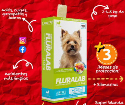 FLURALAB Anti-pulgas Anti-parasitario Masticable 2 a 4.5kg