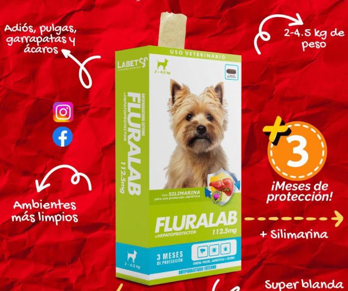 FLURALAB Anti-pulgas Anti-parasitario Masticable 2 a 4.5kg