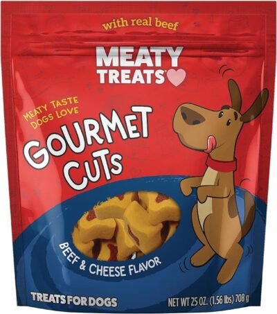 Premios Meaty Treats (USA) Cortes Gourmet de Carne de Res & Cheddar 1.56lbs/25oz (Bolsa Grande)