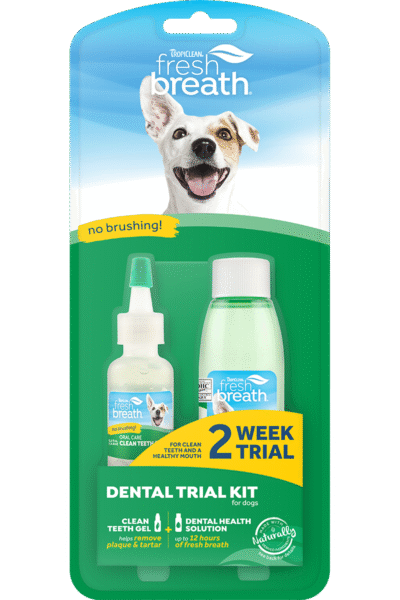 Kit Dental (Pasta y Enjuague) - Tropiclean Fresh Breath 12hrs aliento fresco