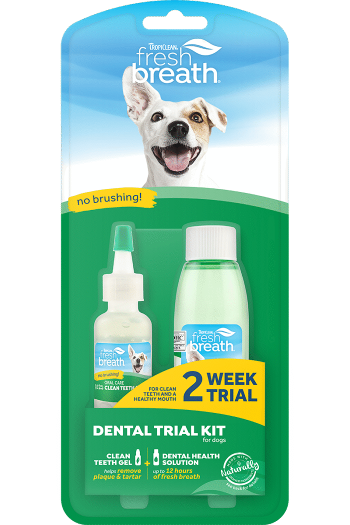 Kit Dental (Pasta y Enjuague) - Tropiclean Fresh Breath 12hrs aliento fresco