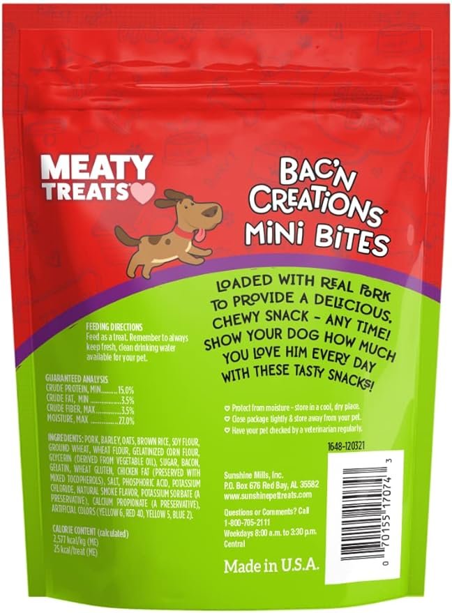 Premios Meaty Treats (USA) Creaciones: Mordisquitos de Tocino 3oz